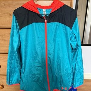 Under Armour Kids Raincoat - Teal and Red